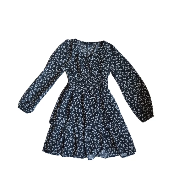 New look fekete mintás ruha 134 méret